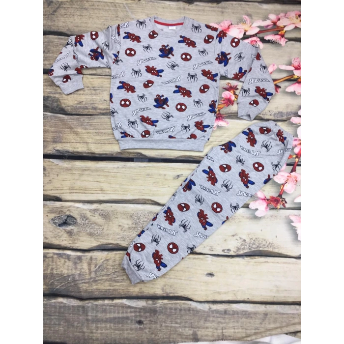 Erkek Çocuk Spiderman Baskılı Mevsimlik İkili Takım