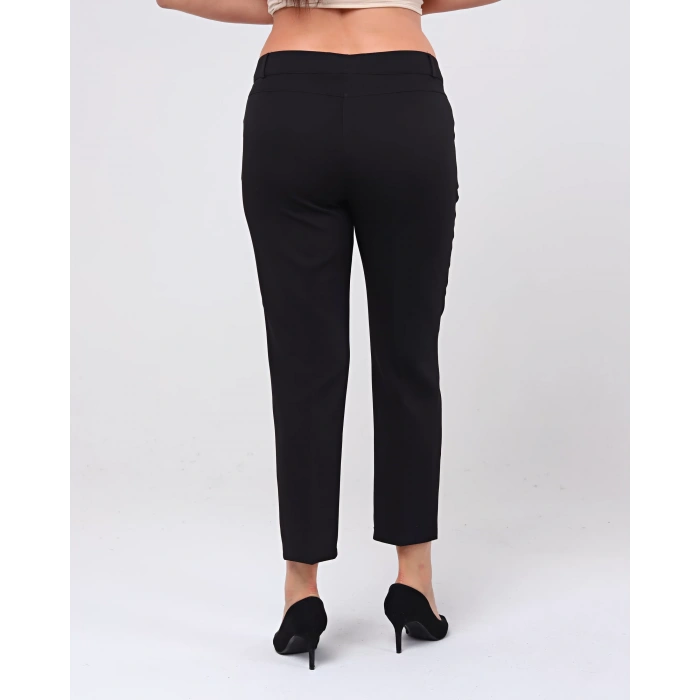 Kadın Bilek Boy Cepli Dabıl Kumaş Pantolon