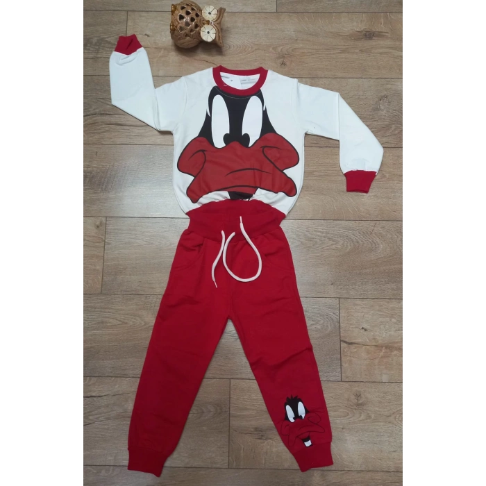 Kız Çocuk Daısy Baskılı Kompak Penye İkili Takım