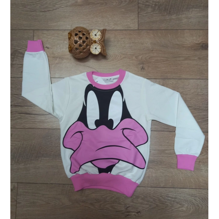 Kız Çocuk Daısy Baskılı Kompak Penye İkili Takım