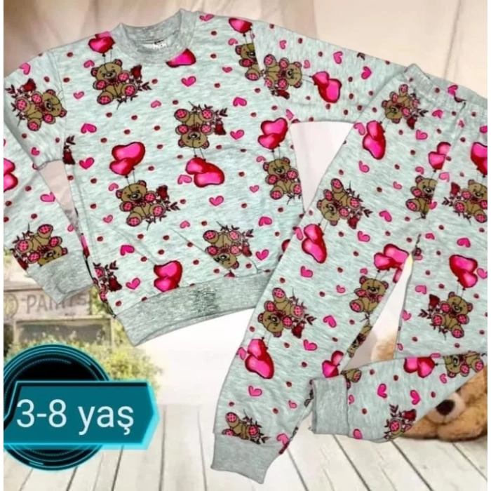 Kız Çocuk Karakter Baskılı Mevsimlik İkili Takım