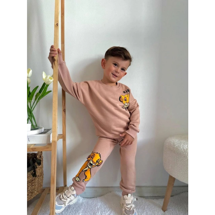 Aslan Kral Baskılı İki İplik Penye İkili Takım