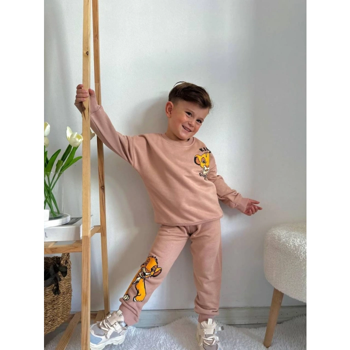 Aslan Kral Baskılı İki İplik Penye İkili Takım