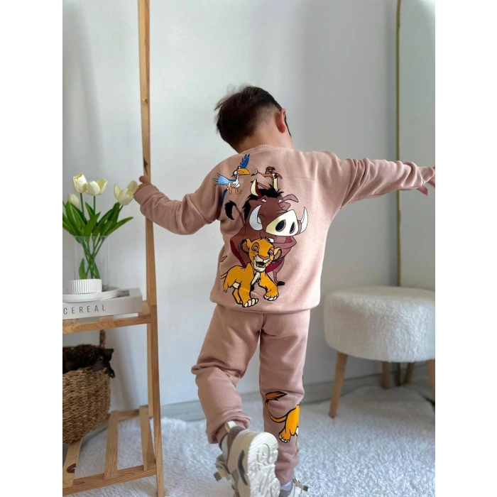 Aslan Kral Baskılı İki İplik Penye İkili Takım