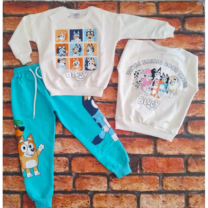 Çocuk Bluey Karekterli Eşofman Takımı Mevsimlikl(1BEDEN BÜYÜK ALINIZ)