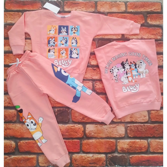 Çocuk Bluey Karekterli Eşofman Takımı Mevsimlikl(1BEDEN BÜYÜK ALINIZ)
