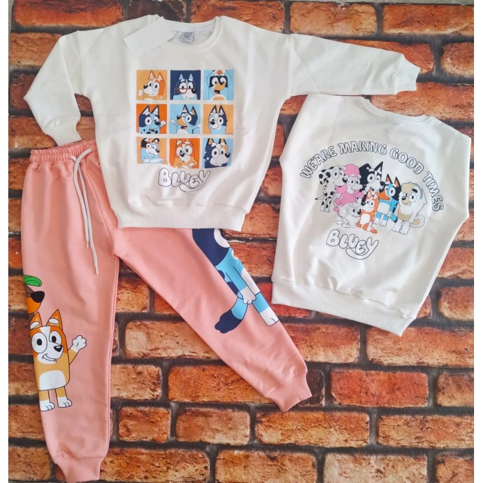 Çocuk Bluey Karekterli Eşofman Takımı Mevsimlikl(1BEDEN BÜYÜK ALINIZ)
