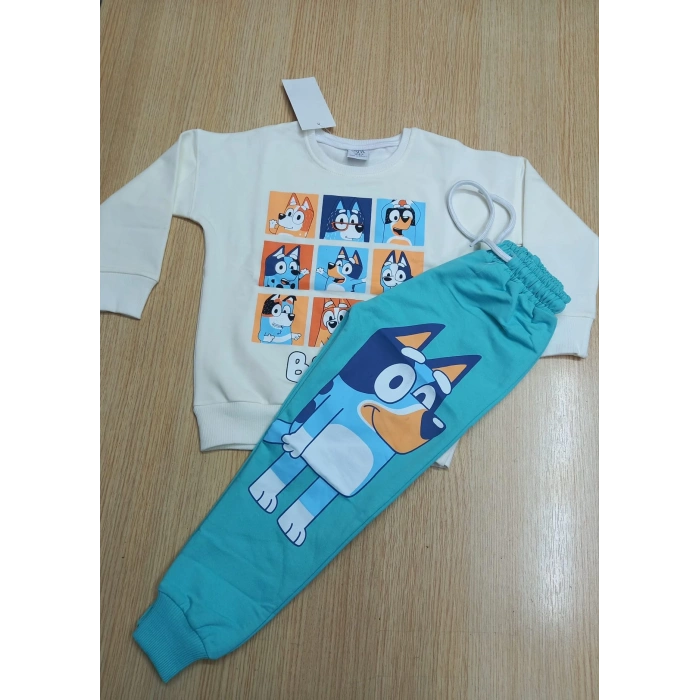 Çocuk Bluey Karekterli Eşofman Takımı Mevsimlikl(1BEDEN BÜYÜK ALINIZ)