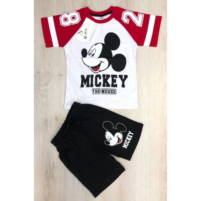 Erkek Çocuk Mickey Baskılı İkili Takım