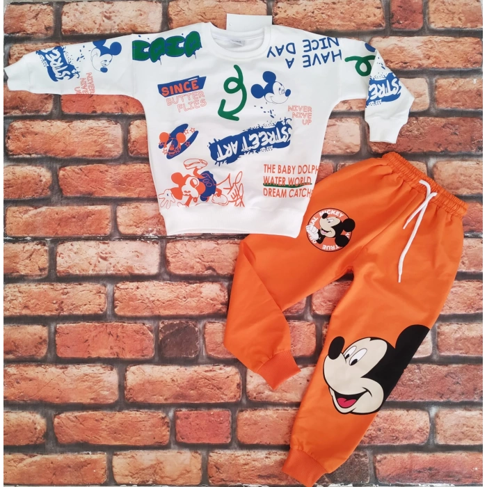 Erkek Çocuk Mickey Mouse Eşofman Takımı Mevsimlikl(1BEDEN BÜYÜK ALINIZ)