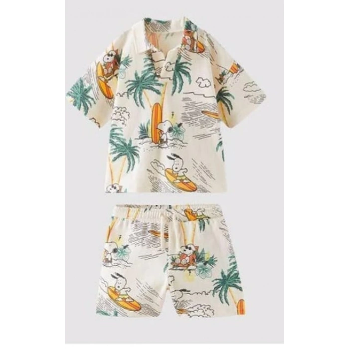 Erkek Çocuk Snoopy Baskılı İkili Takım