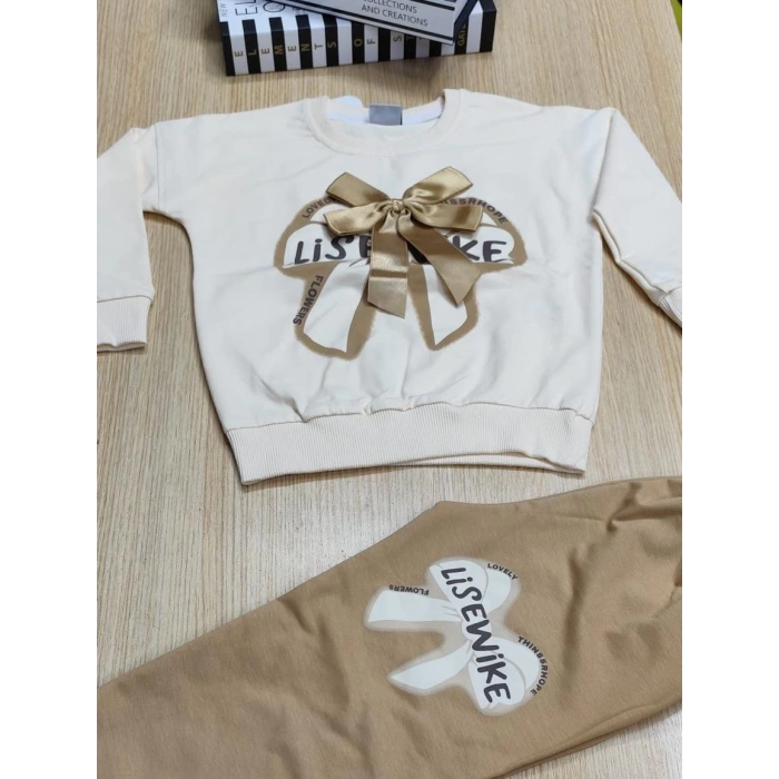 Kız Çocuk Eşofman Takımı 3-9 Yaş Pamuklu spor & Günlük Takım(bir beden büyük alınız)