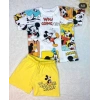Çocuk Mickey Karikatürlü Baskılı İkili Takım