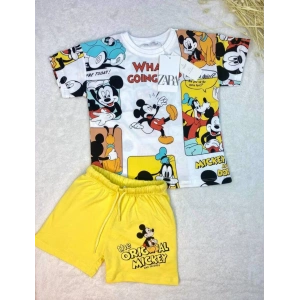 Çocuk Mickey Karikatürlü Baskılı İkili Takım