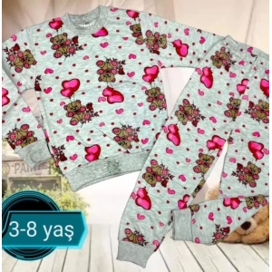 Kız Çocuk Karakter Baskılı Mevsimlik İkili Takım