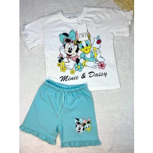 Kız Çocuk Minnie Daisy Baskılı İkili Takım