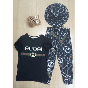 Kız Çocuk Şapkalı Üçlü Takım