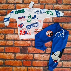 Erkek Çocuk Mickey Mouse Eşofman Takımı Mevsimlikl(1BEDEN BÜYÜK ALINIZ)