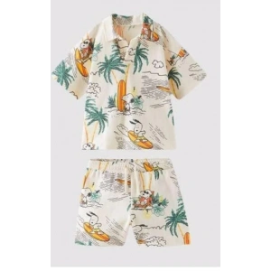 Erkek Çocuk Snoopy Baskılı İkili Takım