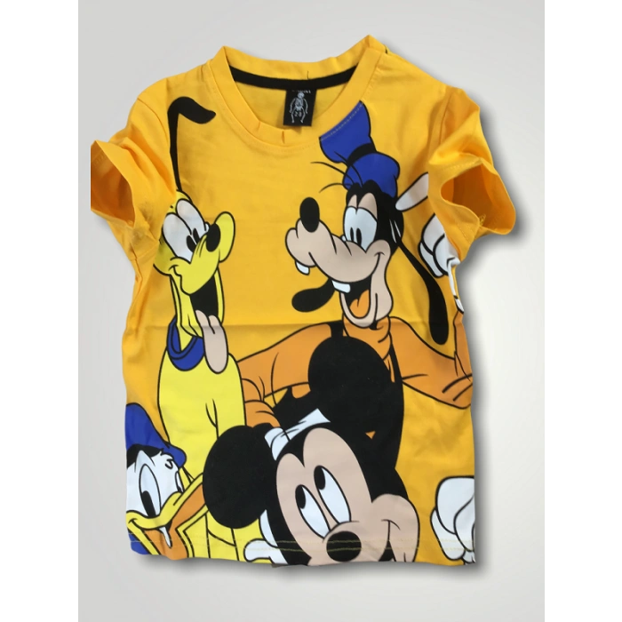 Erkek Çocuk Sarı Karakter Baskılı Çantalı Üçlü Takım