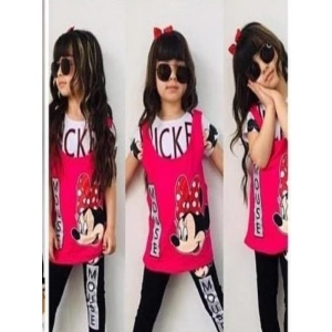 Kız Çocuk Pembe Minnie Mouse Üçlü Takım