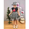 Kız Çocuk Minnie Etek Ve Şapkalı Üçlü Takım