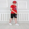 Erkek Çocuk Kırmızı Spiderman Çantalı Maskeli Dörtlü Takım