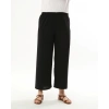 Kadın Siyah Beli Lastikli Büyük Beden Ayrobin Pantolon