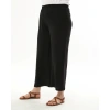 Kadın Siyah Beli Lastikli Büyük Beden Ayrobin Pantolon