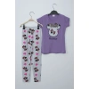 Kız Çocuk Lila Minnie Mouse Taytlı İkili Takım