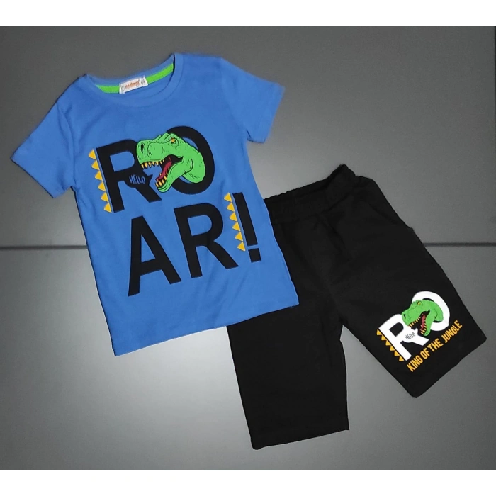 Erkek Çocuk Dinazor Baskılı Amiral Kids İkili Takım