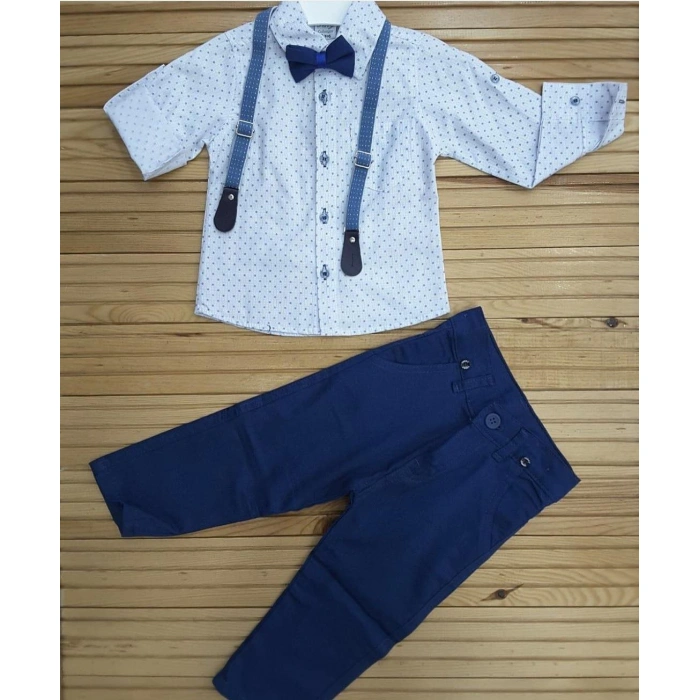 Erkek Çocuk Terry Marka Papyon Askılı Dörtlü Bayramlık Takımı