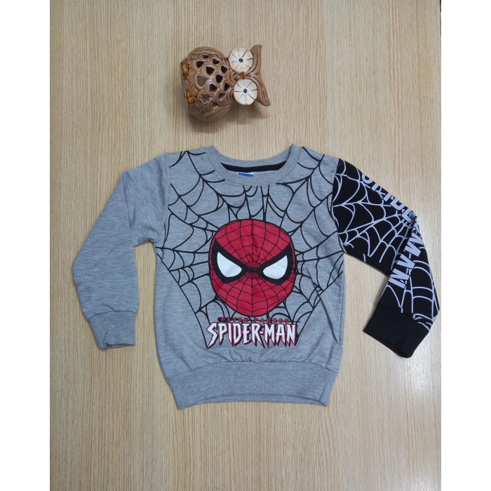 Erkek Çocuk Spiderman Baskılı Kompak Penye İkili Takım