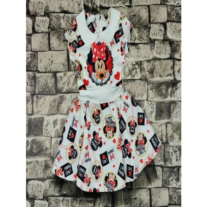 Kız Çocuk Minnie Mouse İçi Tüllü Elbise