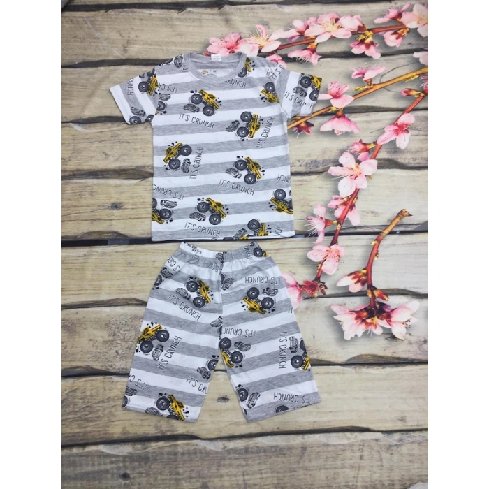 Erkek Çocuk Arabalı Şortlu İkili Takım