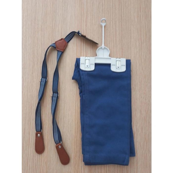 Erkek Çocuk Keten Gömlek & Lacivert Keten Pantolon