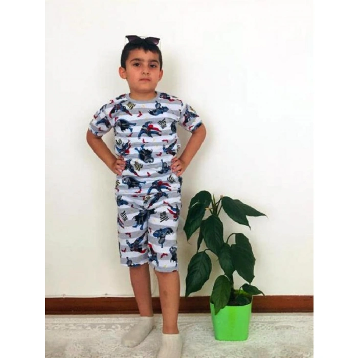 Erkek Çocuk Batman Şortlu İkili Takım