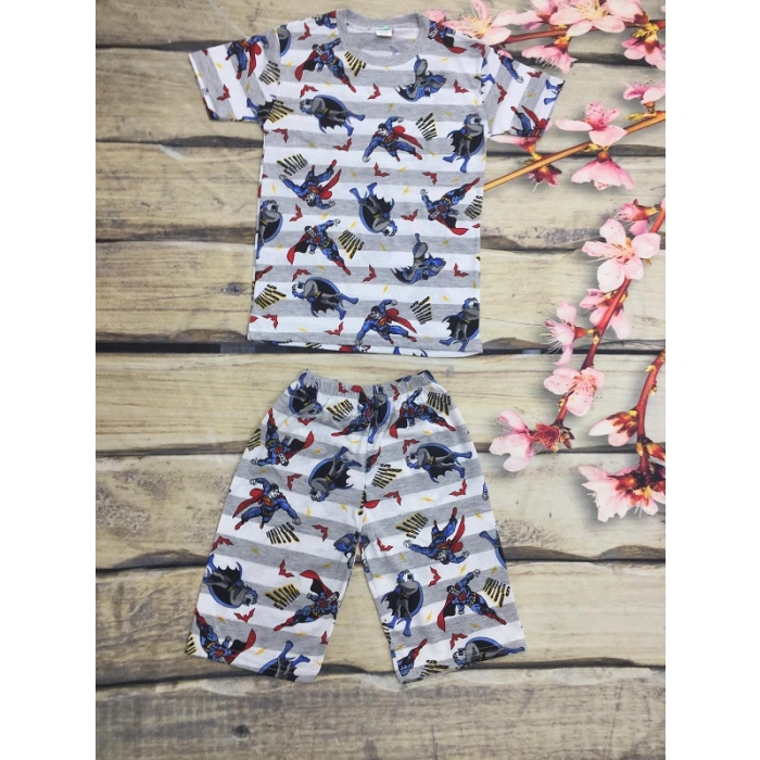 Erkek Çocuk Batman Şortlu İkili Takım