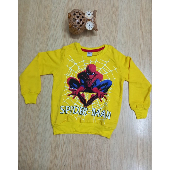 Erkek Çocuk Spiderman Baskılı Pamuklu Penye İkili Takım