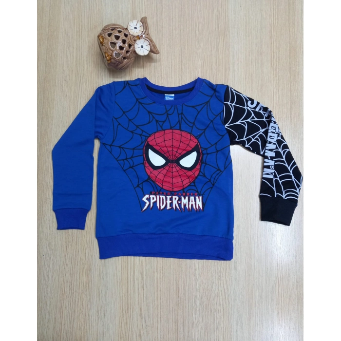 Erkek Çocuk Spiderman Baskılı Kompak Penye İkili Takım