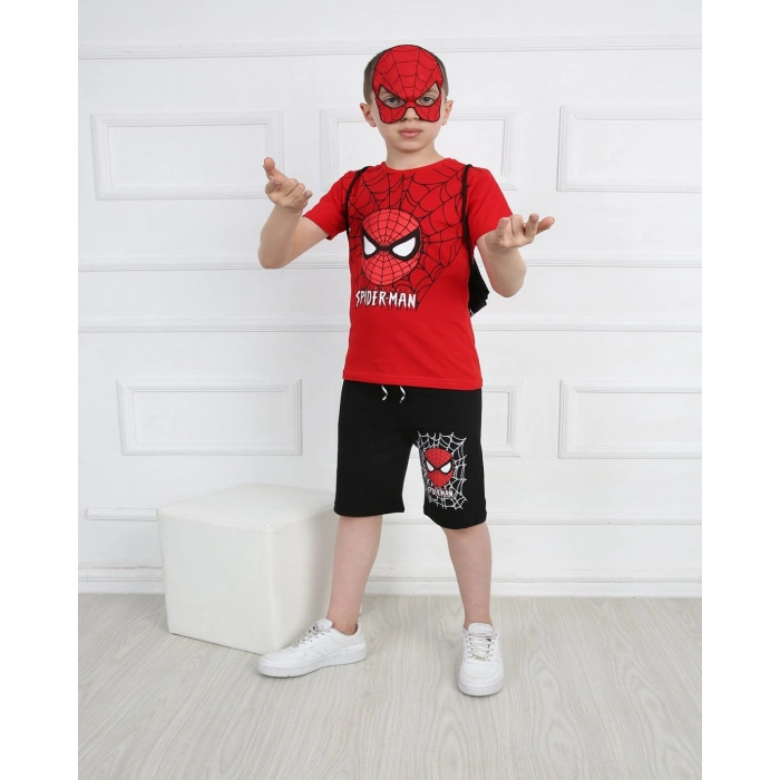 Erkek Çocuk Spiderman 2-10 Yaş İkili Takım [Maske Hediyeli]