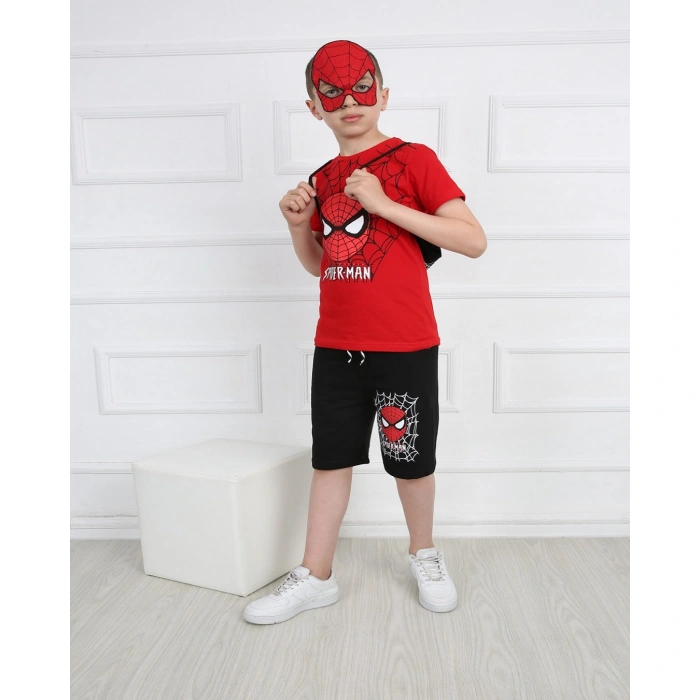Erkek Çocuk Spiderman 2-10 Yaş İkili Takım [Maske Hediyeli]