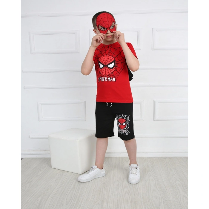 Erkek Çocuk Spiderman 2-10 Yaş İkili Takım [Maske Hediyeli]