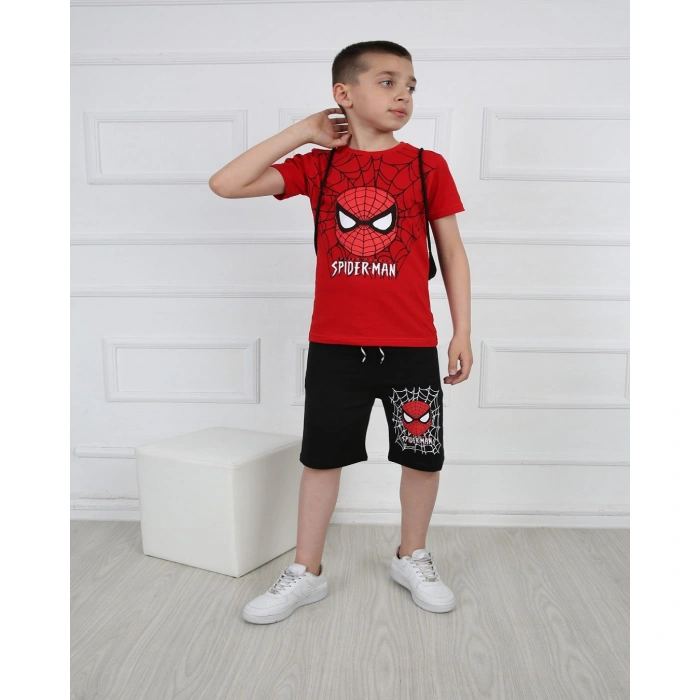 Erkek Çocuk Spiderman 2-10 Yaş İkili Takım [Maske Hediyeli]