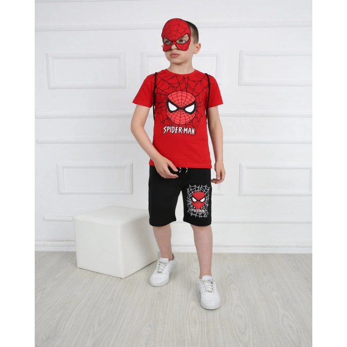 Erkek Çocuk Spiderman 2-10 Yaş İkili Takım [Maske Hediyeli]