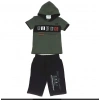 Erkek Çocuk Uıbes Baskılı Şortlu İkili Takım