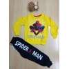 Erkek Çocuk Spiderman Baskılı Pamuklu Penye İkili Takım