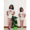Kız Çocuk Beyaz Minnie Mouse Taytlı İkili Takım