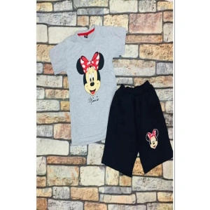 Kız Çocuk Şortlu Minnie Mouse İkili Takım