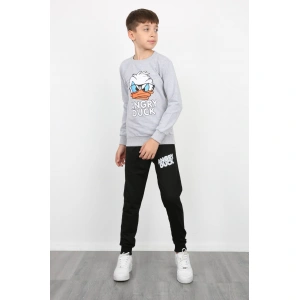 Erkek Çocuk Angry Duck Baskılı Kompak Penye İkili Takım